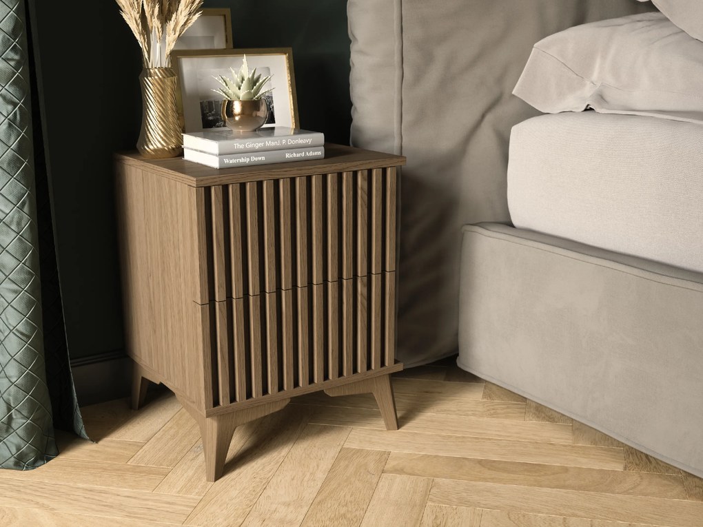 AKCIÓ Éjjeliszekrény ENTSIAN 40x40cm, artisan tölgy II. osztály