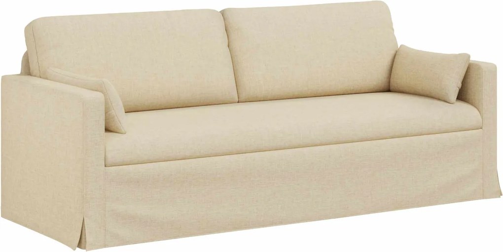 vidaXL Kanapé Krém 198 x 78 x 80 cm szövet
