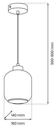 Csillár zsinóron SOMBRA 1xE27/60W/230V bézs