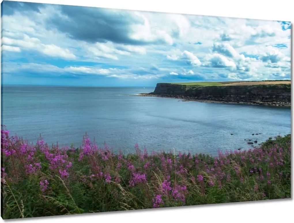 Vászonkép 120x80 Illatos tájkép sziklával