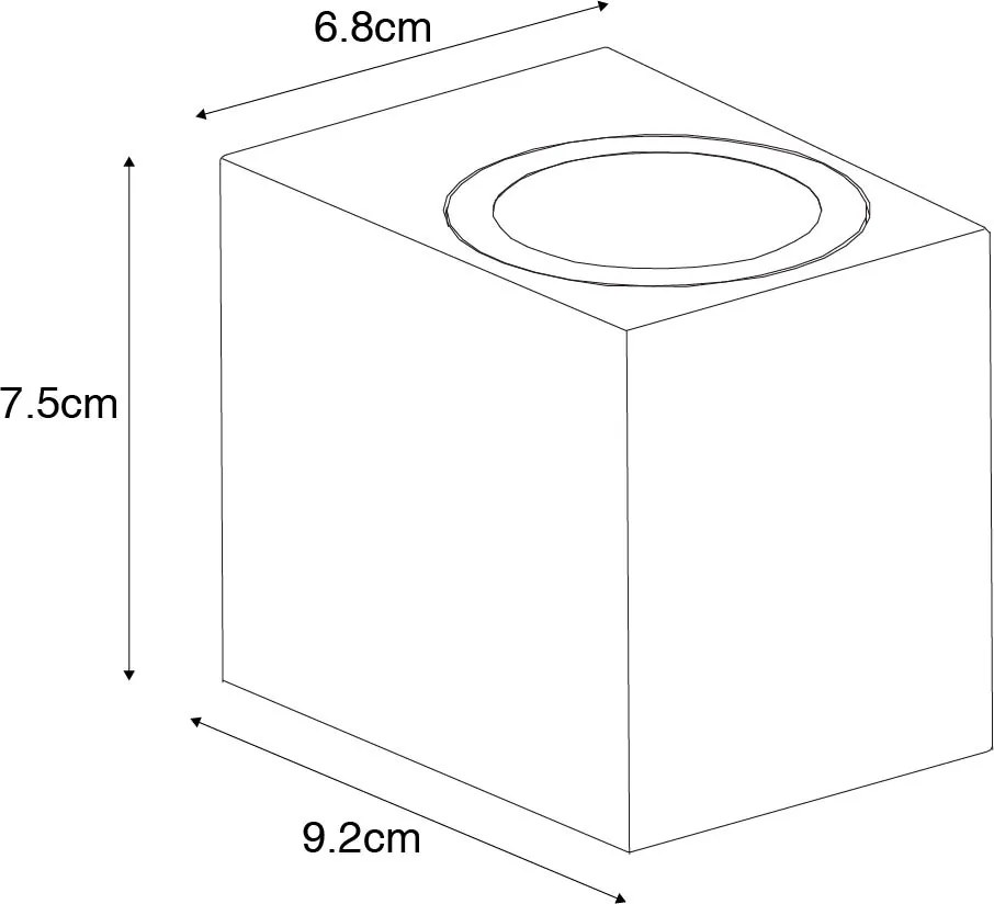 Okos kültéri fali lámpa fekete IP65, Wifi GU10 50mm-es izzóval - Baleno