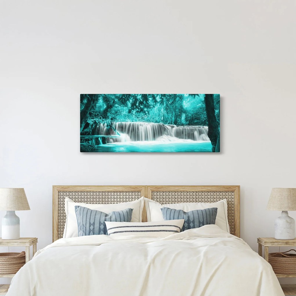 Kép - Kék vízesés (120x50 cm)