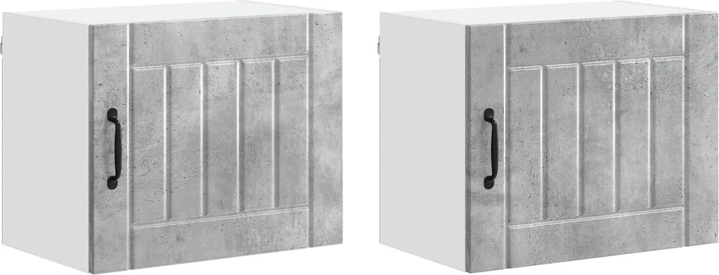 vidaXL Konyhaszekrény Lucca 2 pcs Beton Szürke 50 x 31 x 40 cm Faanyag