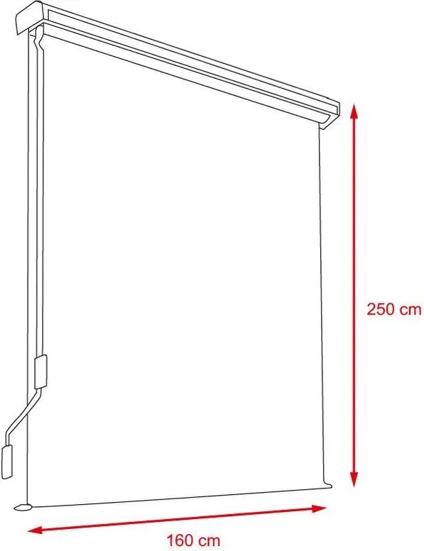 Avenberg TACOMA Függőleges napellenző - szélesség 160 cm, szürke