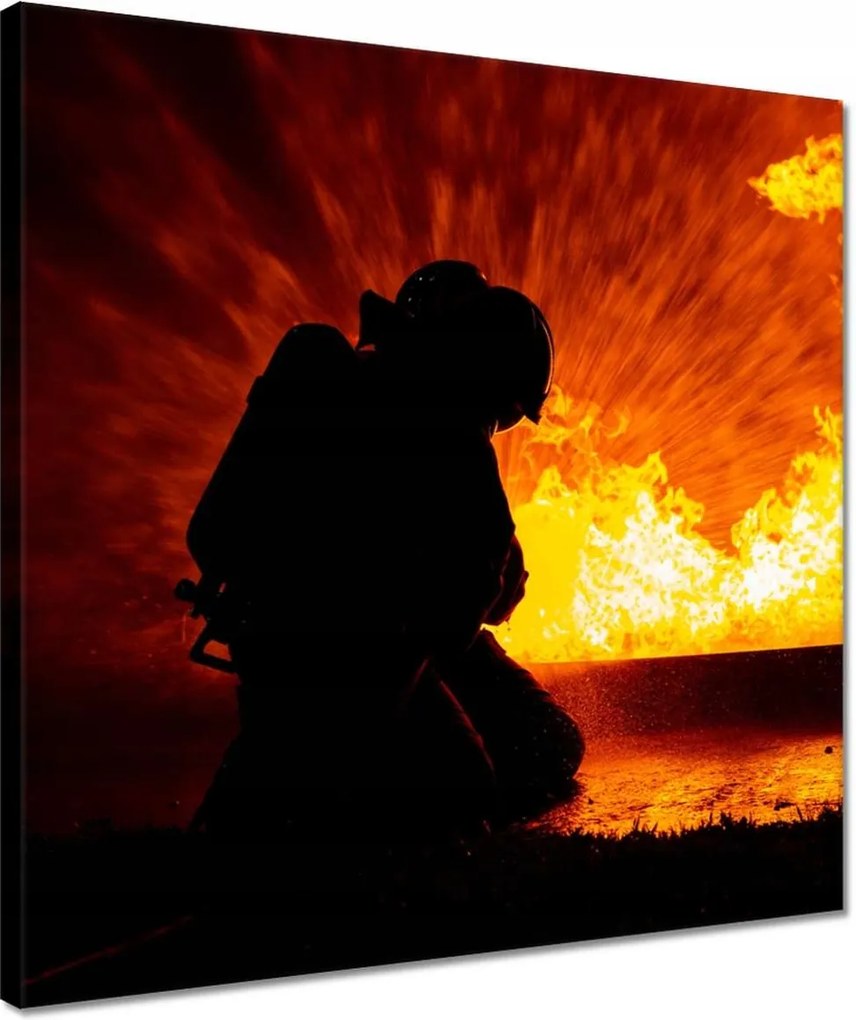 Vászonkép 40x40 Tűzoltó művelet