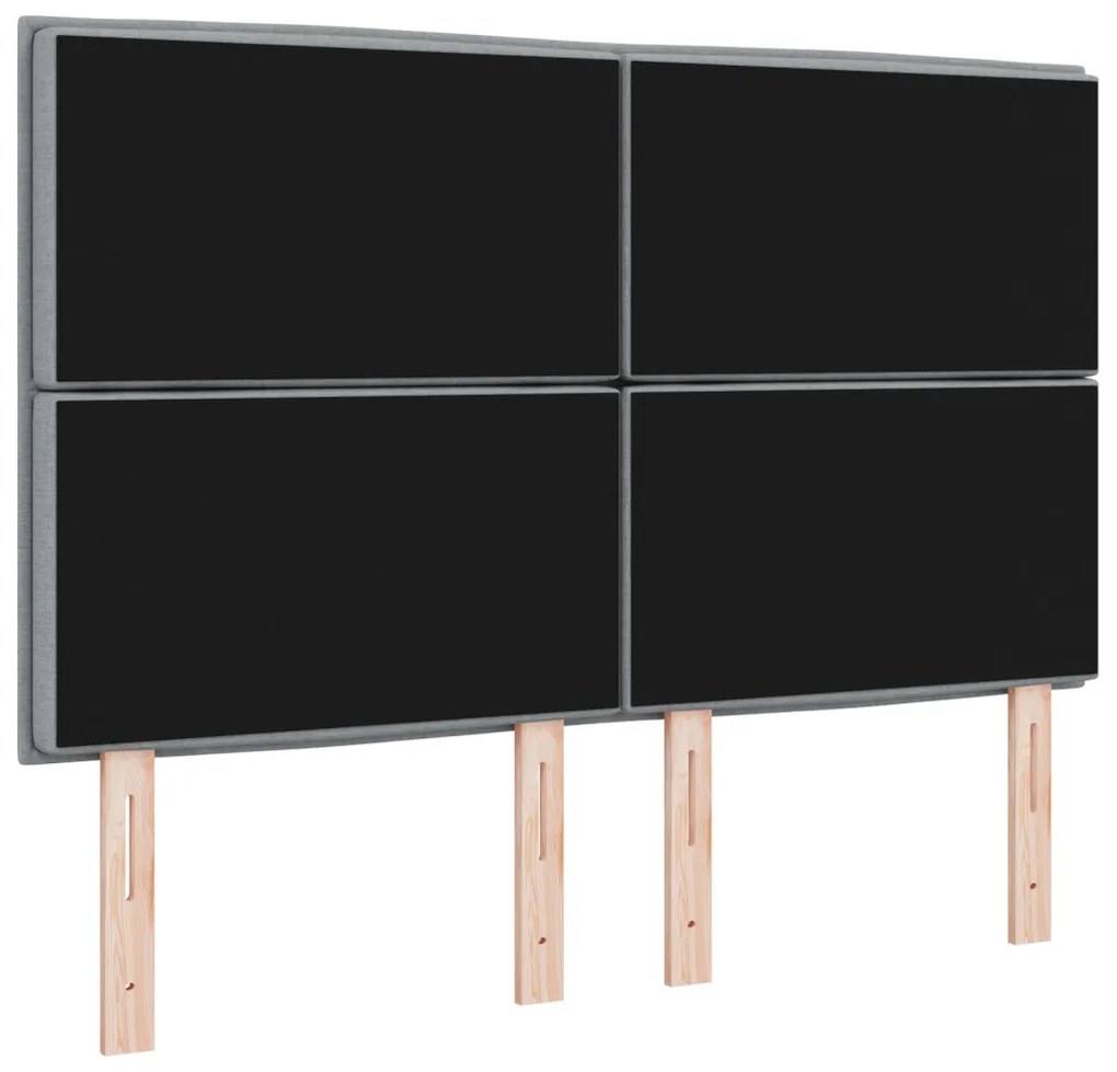 LED Fejvég Vonalkázott Dizájn Világosszürke 72 cm Szövet