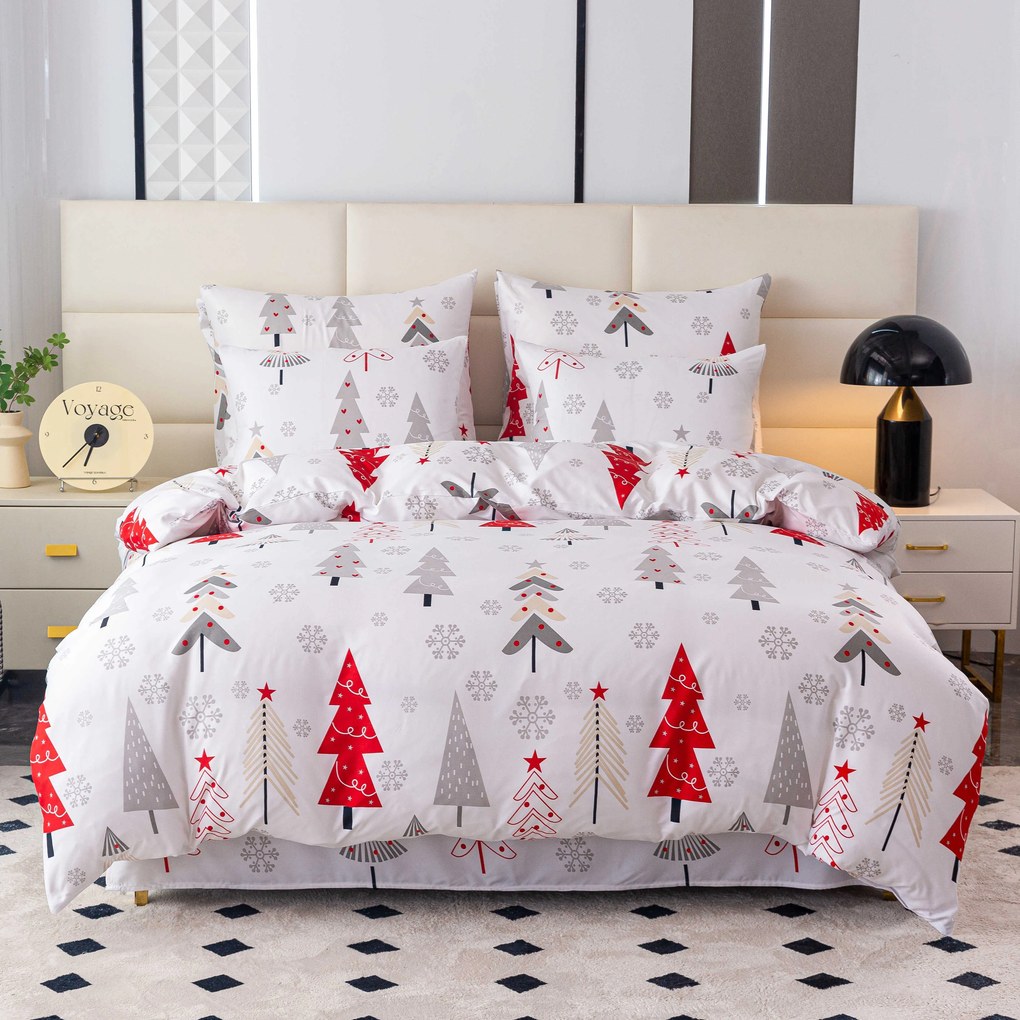 Mikroszálas ágyneműhuzat JINGLE fehér Ágyneműhuzat mérete: 80 x 80 cm | 135 x 200 cm