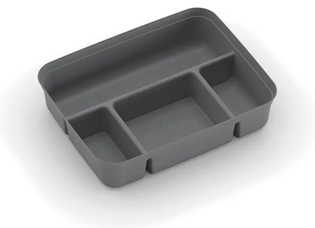 Szürke műanyag tárolódoboz elosztó 31,5x24x7,5 cm K Latch Box – KIS