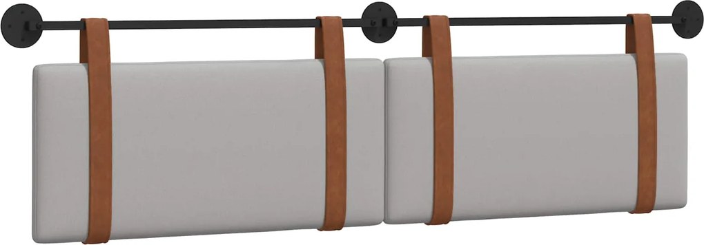 vidaXL Fali Fejtámla Falra szerelhető Felhőszürke 180 x 40 cm Faanyag