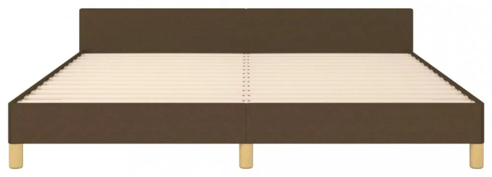 sötétbarna szövet ágykeret matrac nélkül 180 x 200 cm