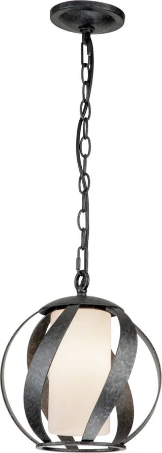 ELSTEAD QNBLACKSMITHPOBK BLACKSMITH Kültéri Függő Lámpa Fekete, Opál IP44