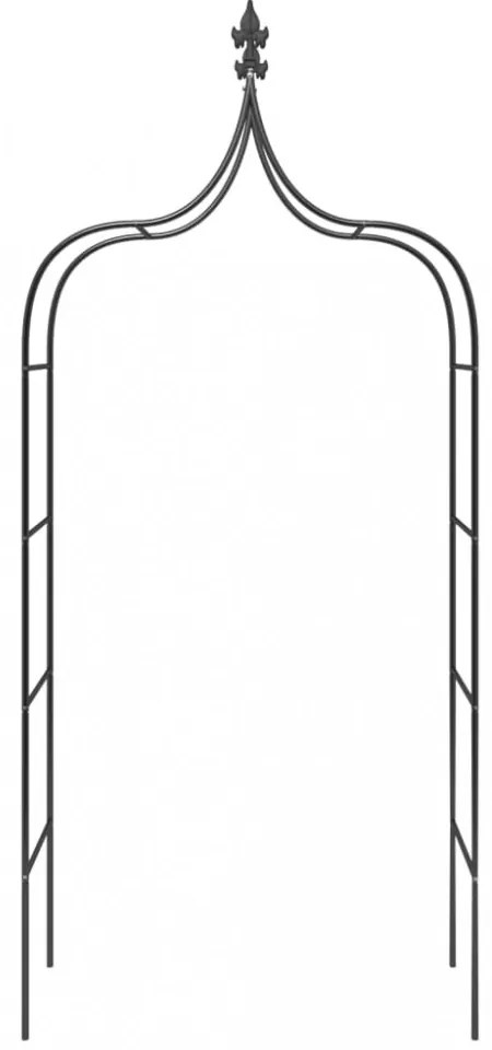 2 db fekete acél kerti boltív 120 x 38 x 260 cm