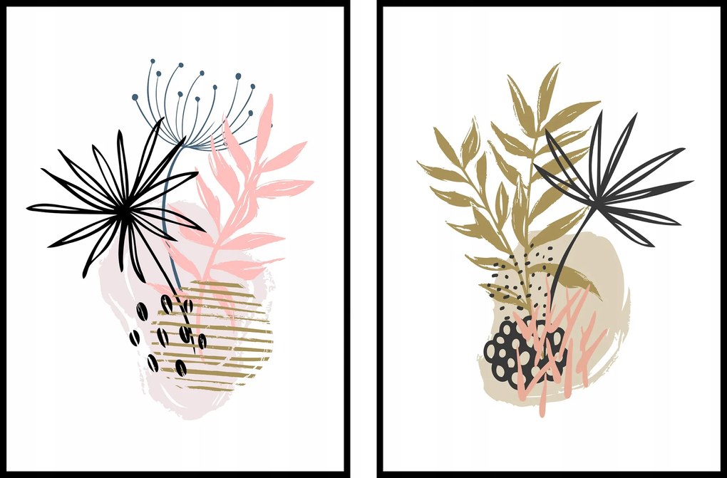 Grafika absztrakt két poszter festmény 2db 21x30