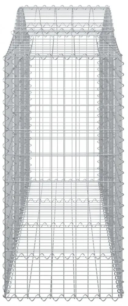 5 db íves horganyzott vas gabion kosár 200x50x120/140 cm
