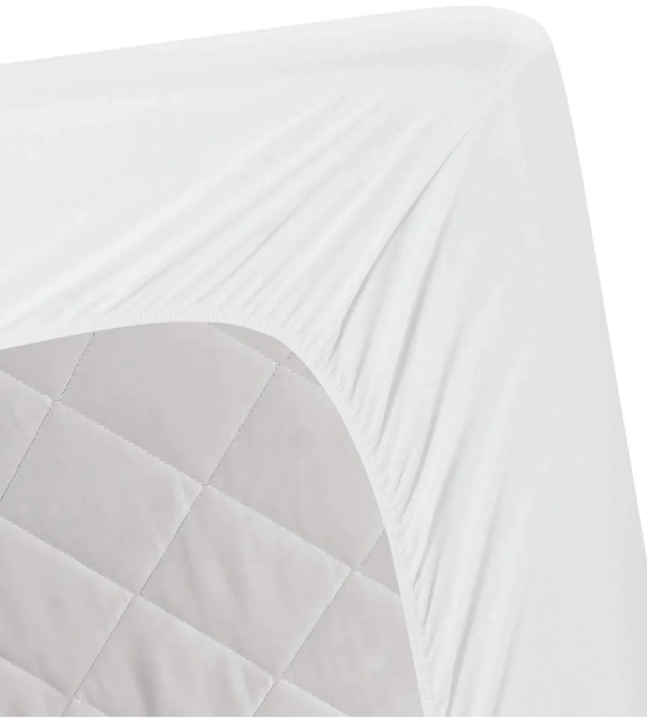 Jersey fehér lepedő TiaHome - 180x200cm