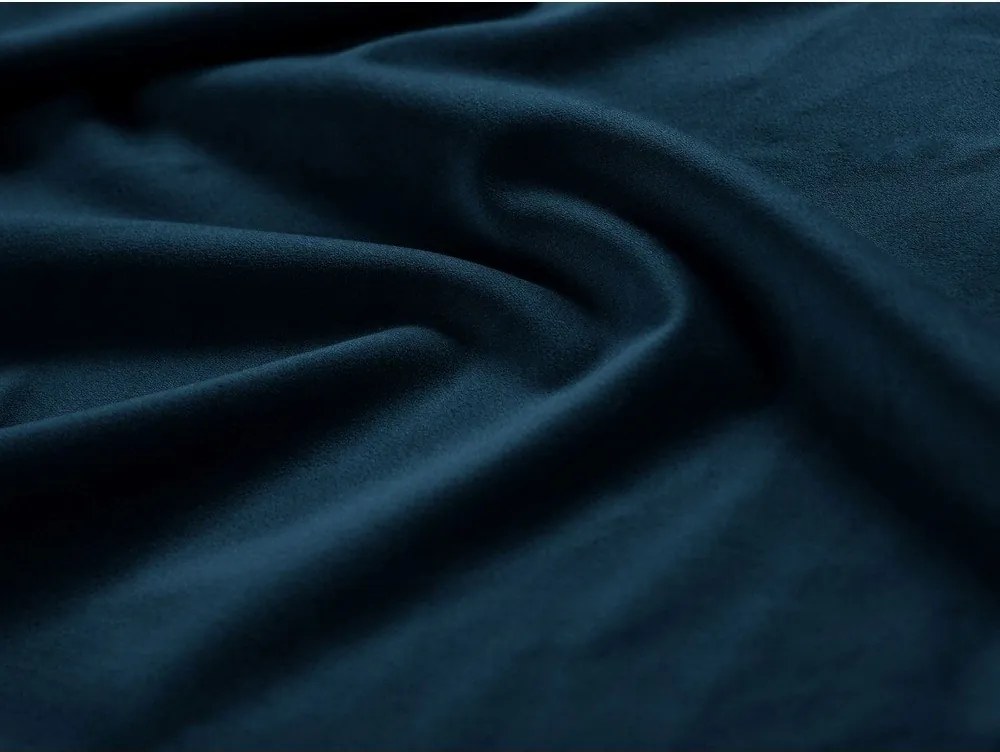 Kék kárpitozott ágyneműtartós egyszemélyes ágy ágyráccsal 90x200 cm Phaedra – Micadoni