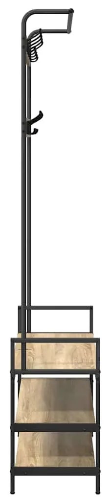 Kabáthorog polcokkal sonoma tölgy 95 x 34 x 184 cm Faanyag