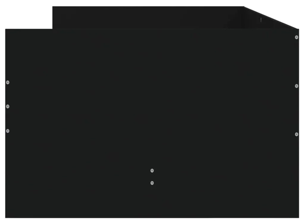 vidaXL fekete ágykeret fiókokkal 90 x 200 cm