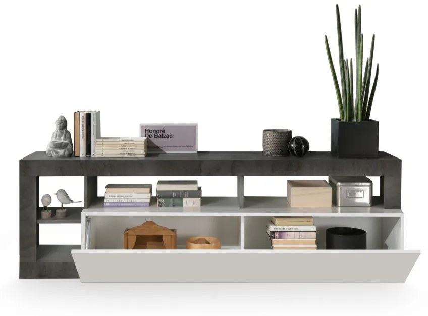 Hamburg TV állvány fehér, oxidált 184 cm