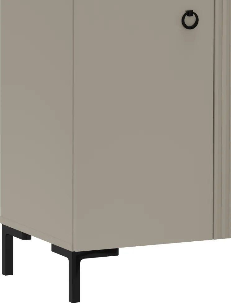 Komód, szürkésbarna Taupe/silverjack tölgy, DOMCA 2D1S