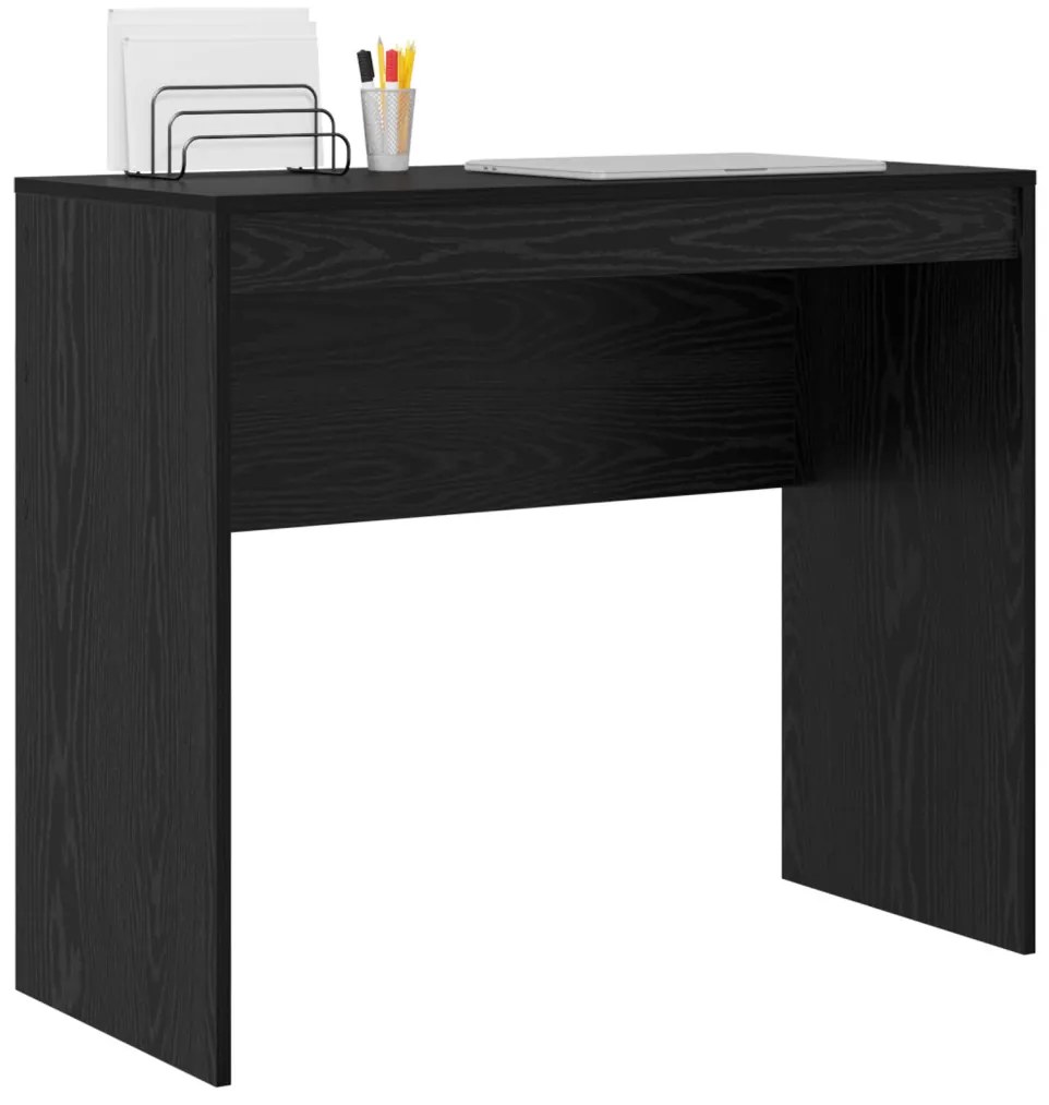 vidaXL Íróasztal Fekete tölgy Tervezett fa 90 x 40 x 76 cm Íróasztal