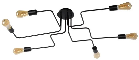 Lucide 21112/06/30 - Felületre szerelhető csillár LESTER 6xE27/40W/230V fekete