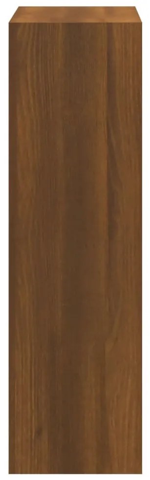barna tölgyszínű szerelt fa cipősszekrény 63x24x81 cm