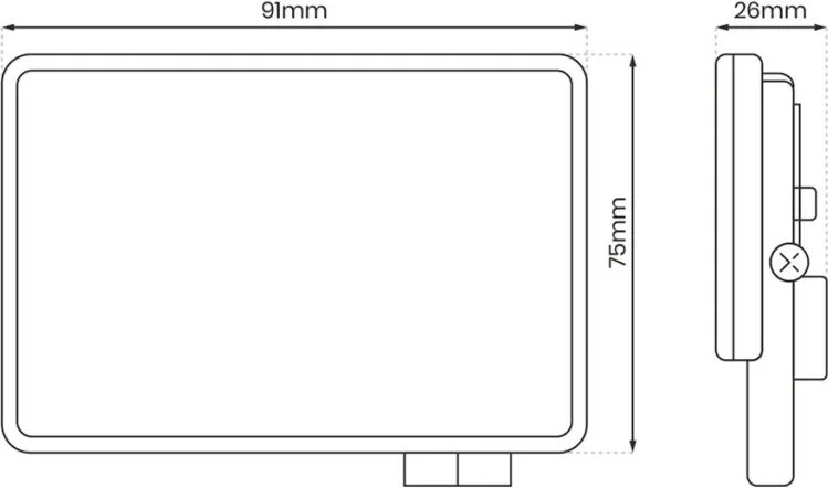 EKO LIGHT EKN9013 FLOODLIGHT Kültéri Reflektor Fekete LED IP65