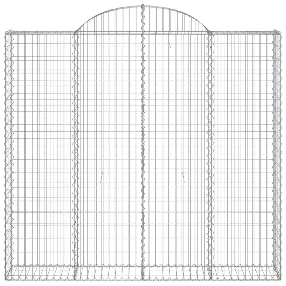6 db íves horganyzott vas gabion kosár 200x50x180/200 cm