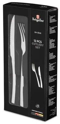BerlingerHaus 12 részes evőeszköz készlet steak késsel Matte Green Collection BH/3046