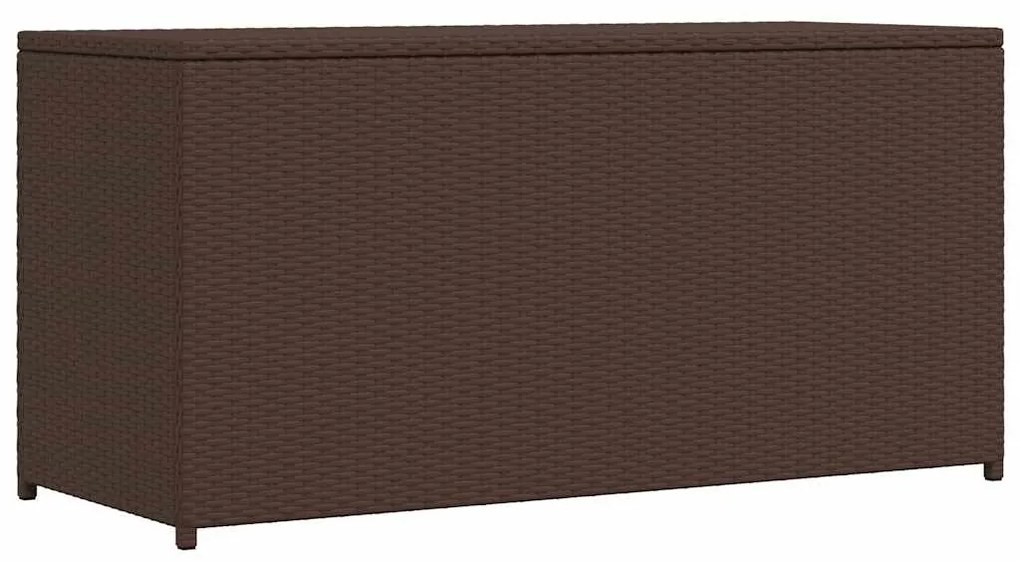 vidaXL barna polyrattan kerti tárolóláda 120 x 50 x 60 cm