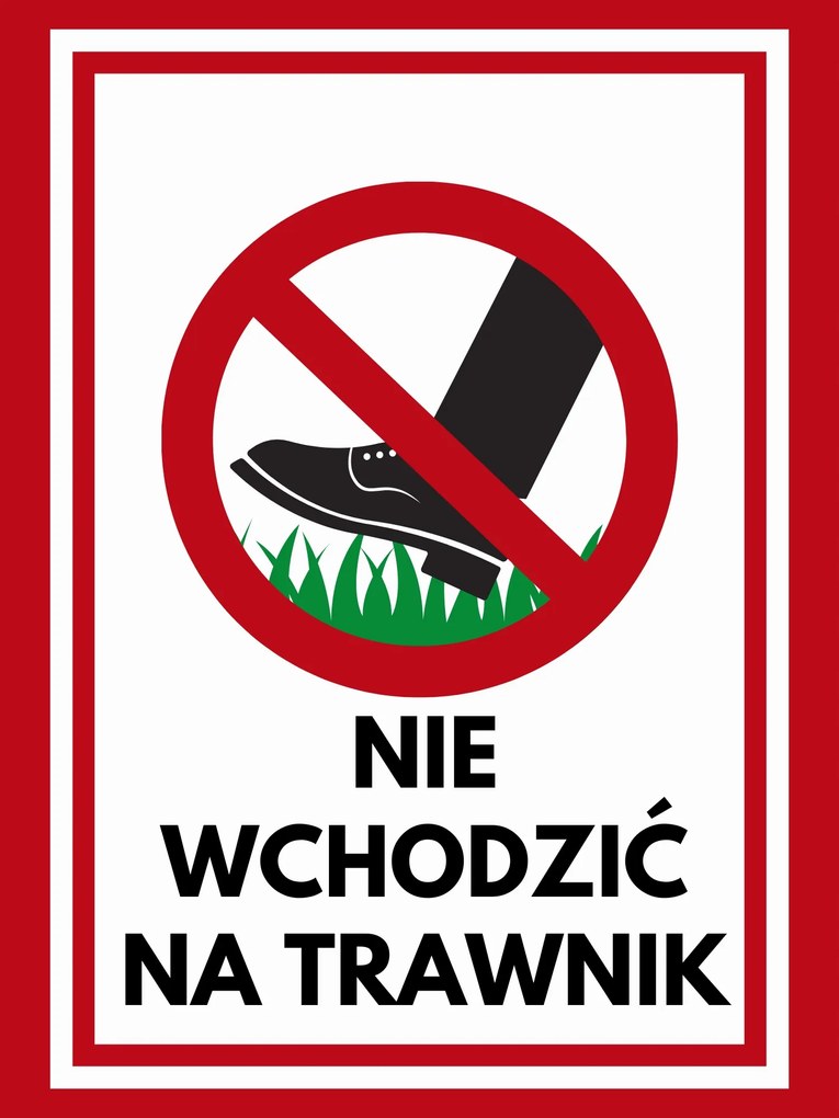Fém poszter információs információ Ne Lépjen Fel A Gyepre 30x40