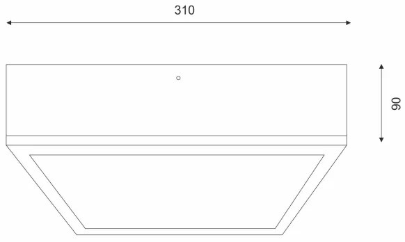Mennyezeti lámpa NATURAL SQUARE 2xE27/15W/230V 31x31 cm fenyő/fehér