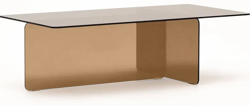 Barna üveg dohányzóasztal 60x120 cm Zaren – Kave Home