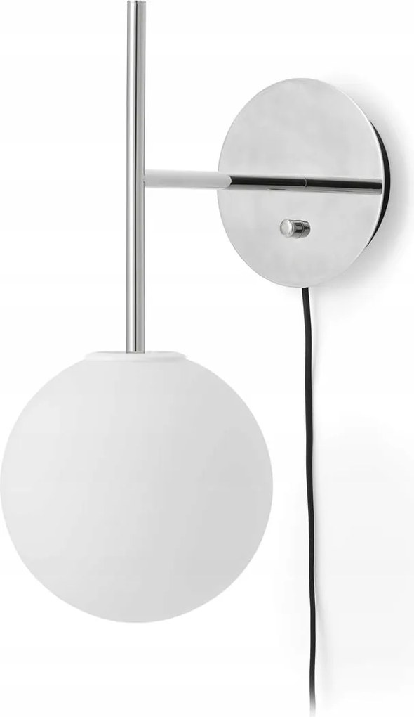 Audo Tr Fali lámpa tejüveggel Ezüst króm