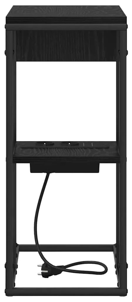 Éjjeli asztal Fekete tölgy 41.5 x 26 x 60.5 cm Faanyag