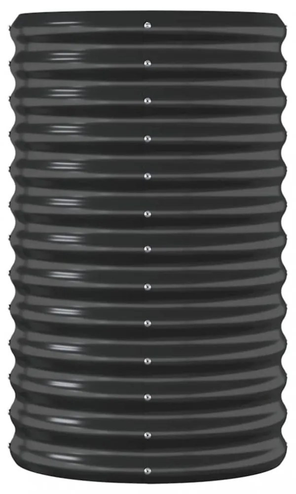 antracitszürke horganyzott acél kerti magaságyás 114x40x68 cm