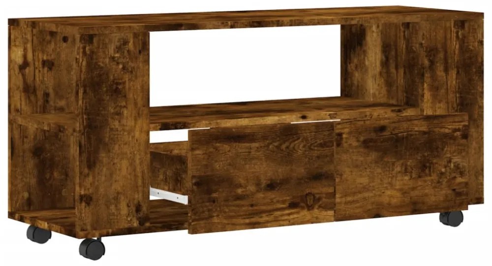 füstös tölgy színű szerelt fa TV-szekrény 102x34,5x43 cm