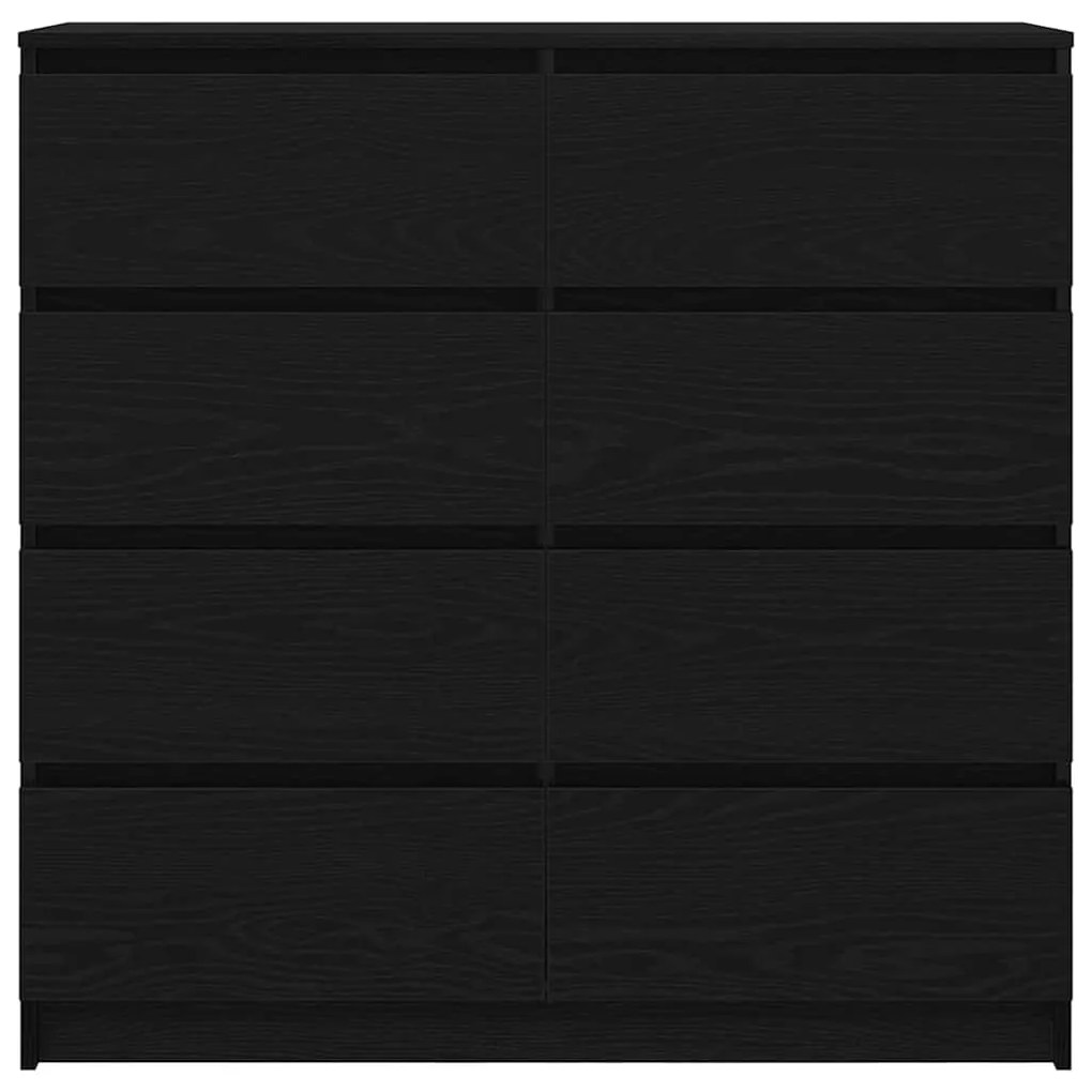 fekete tölgy szerelt fa tálalószekrény 100x35x99 cm
