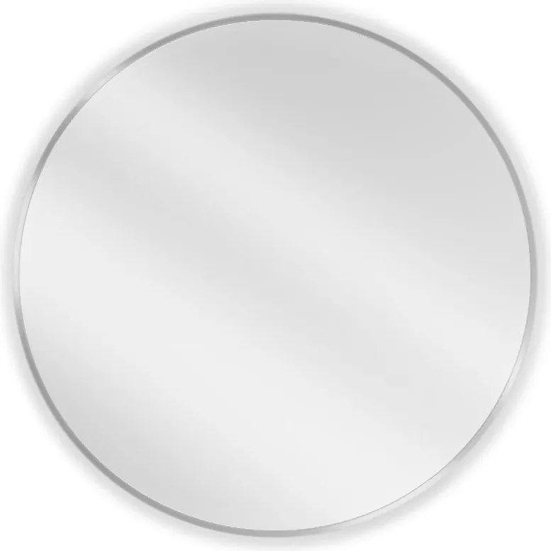 Mexen Loft kerek fürdőszobai tükör 80 cm, inox keret - 9850-080-080-000-10