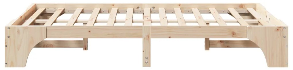 vidaXL Ágykeret Tömör fenyőfa 120 x 190 cm Tömör fenyőfa