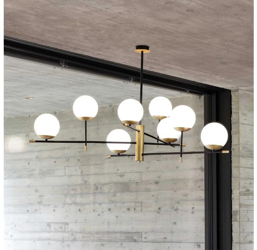 Ideal Lux - Csillár rúdon GOURMET 9xE14/28W/230V átm. 131,5 cm arany