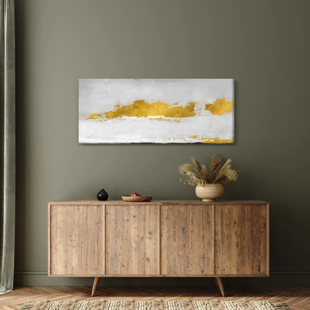 Kép - Arany és szürke vonások (120x50 cm)