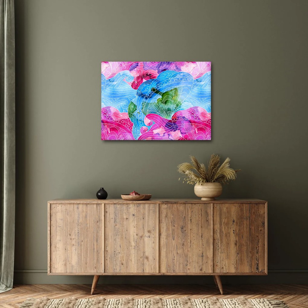 Kép - Színes hullámok (70x50 cm)