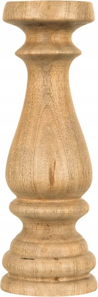 Boho Gyertyatartó natúr kandeláber 28cm magas