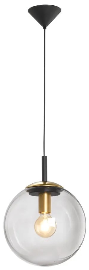 Fekete függőlámpa üveg búrával Dini – Fischer &amp; Honsel