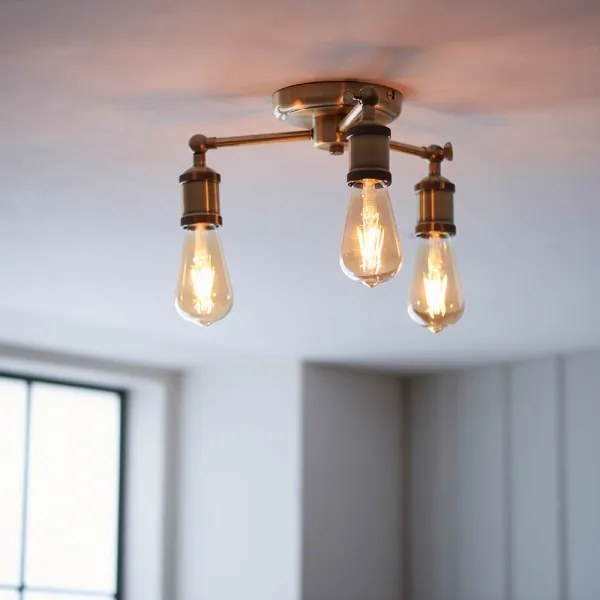 Endon 97243 - Spotlámpa HAL 3xE27/10W/230V réz