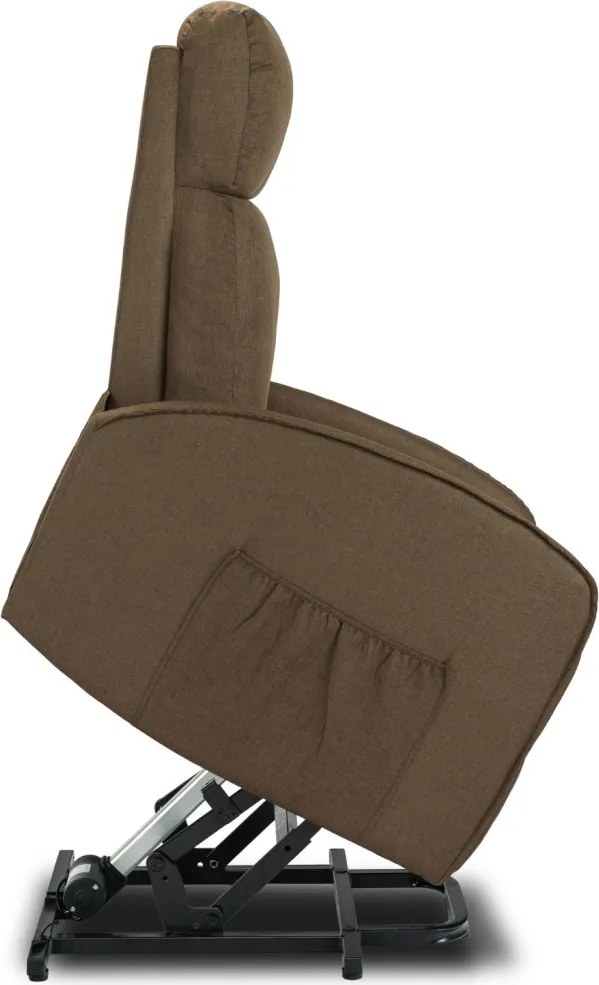 FOTEL COLTON Brązowy z Funkcją Wstawania