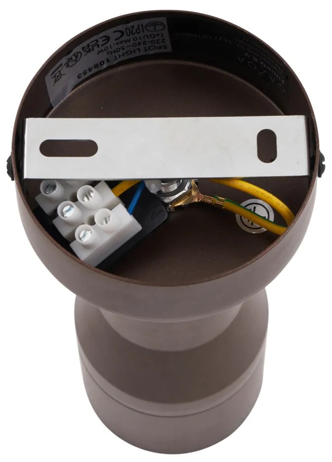 Modern mennyezeti spotlámpa sötét bronz GU10 50 mm kerek - Stanley