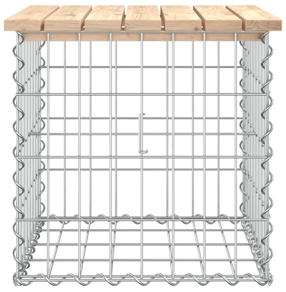 tömör fenyőfa gabion kerti pad 43x44x42 cm